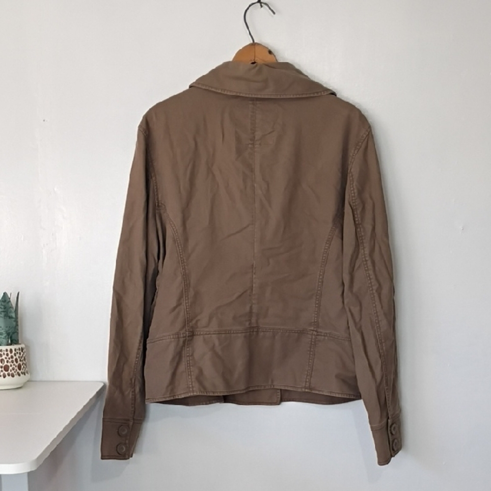 Maurices Coat Jacket 2XL khaki brown double-breasted cotton jacket Coat - Picture 7 of 8